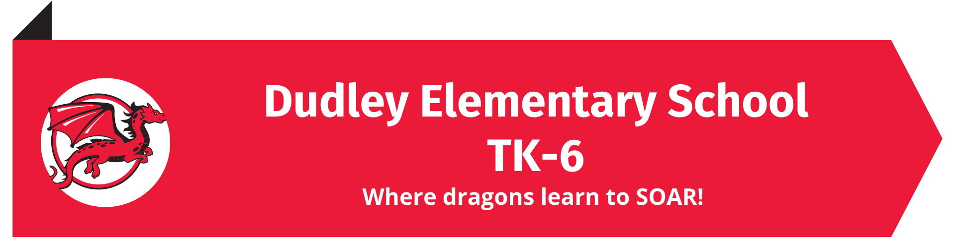 Dudley logo, Banner:where dragons learn to soar